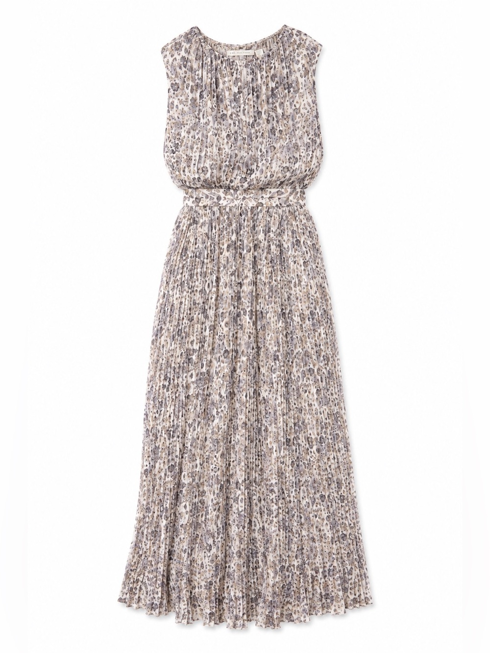 LC Lauren Conrad Floral Pleated Maxi Dress Romantic Boho Wedding Guest Size 10